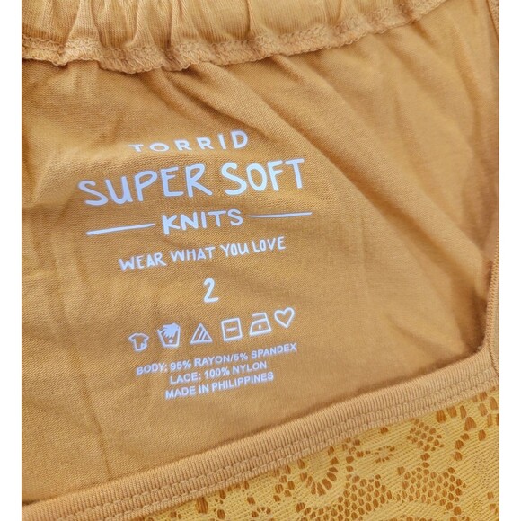 Torrid min yellow lace trim h/n tank with tags - Picture 3 of 7